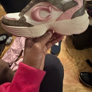 Coach Kids Sneakers in Pink and Brown